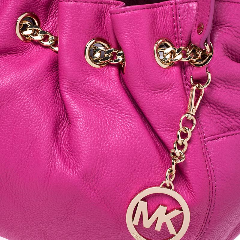 MICHAEL Michael Kors Pink Leather Chain Excess Shoulder Bag In New Condition In Dubai, Al Qouz 2