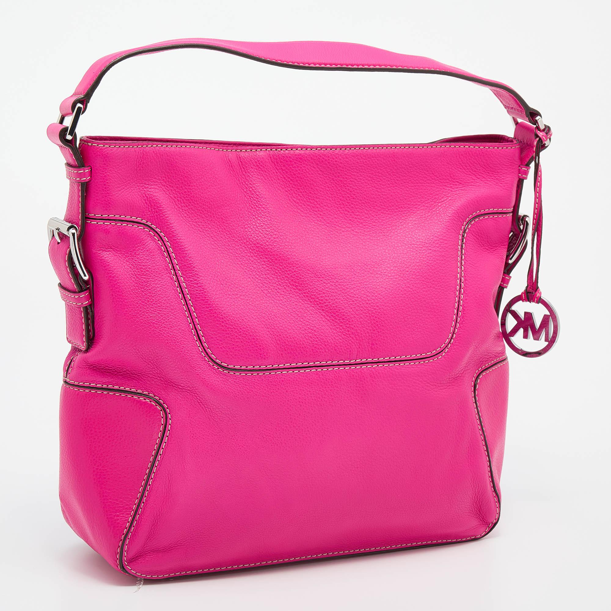 MICHAEL Michael Kors Pink Leather Large Brookville Hobo For Sale