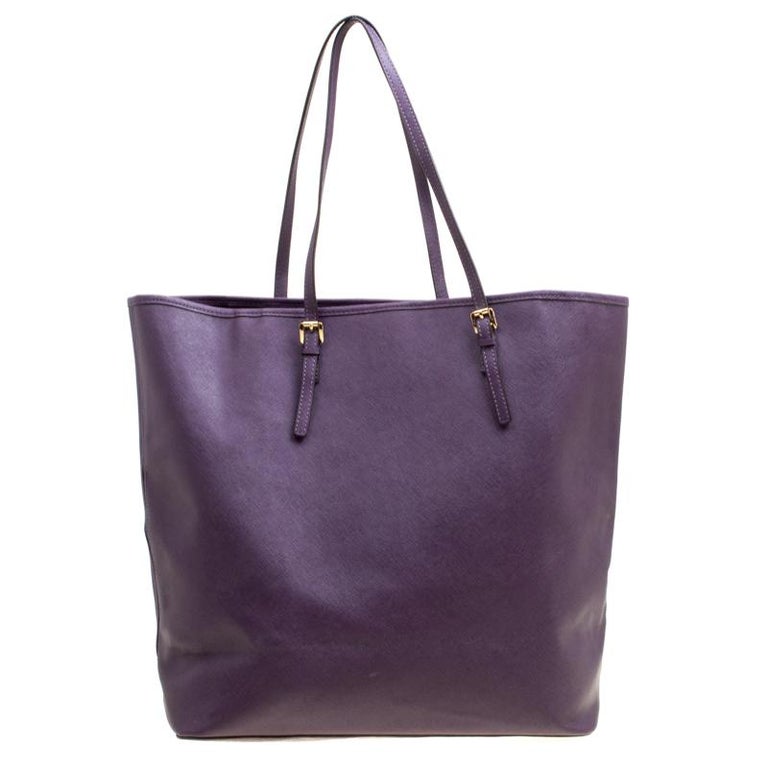 Michael Michael Kors Purple Leather Shopper Tote For Sale at 1stDibs