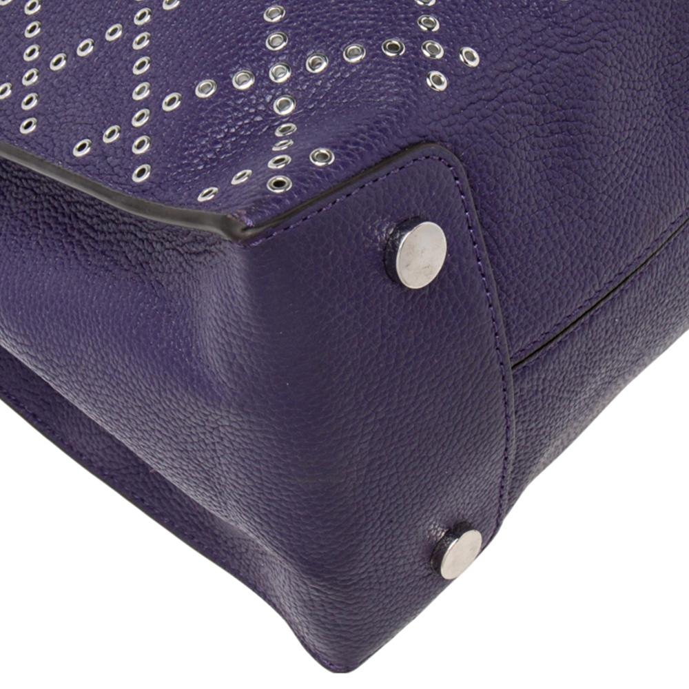 MICHAEL Michael Kors Purple Leather Studded Large Mercer Tote