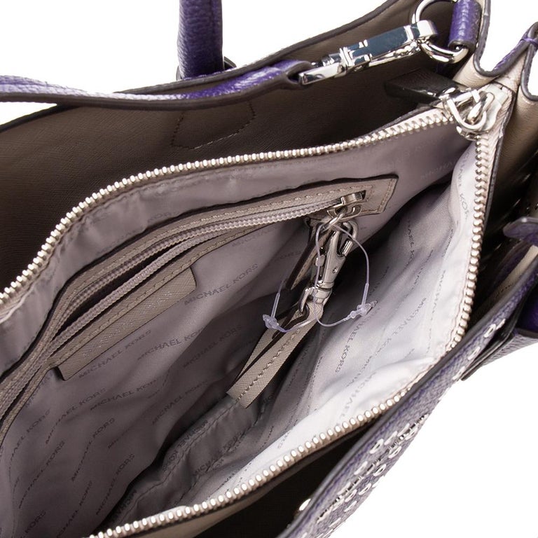 Leather handbag Michael Kors Purple in Leather - 10519553