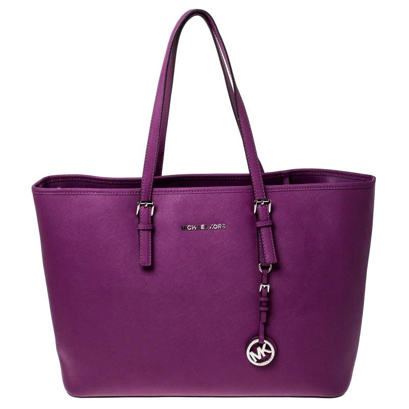 Michael Kors, Bags, Michael Kors Jet Set M Carryall Tote Pink Fuschia