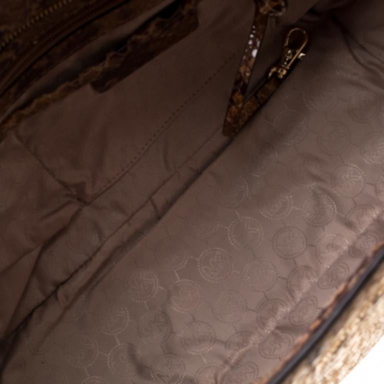 Michael Michael Kors Python Embossed Leather Selma Tote Bon état - En vente à Dubai, Al Qouz 2