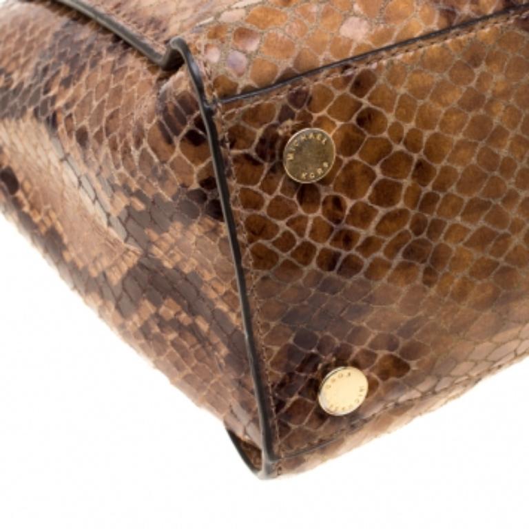 Michael Michael Kors Python Embossed Leather Selma Tote en vente 3