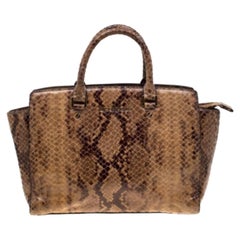 Michael Michael Kors Python Embossed Leather Selma Tote