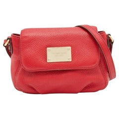Michael Kors - Borsa a tracolla con patta in pelle rossa