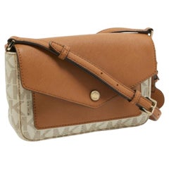 Borsa a tracolla Michael Kors Signature in tela e pelle Coates Greenwhich
