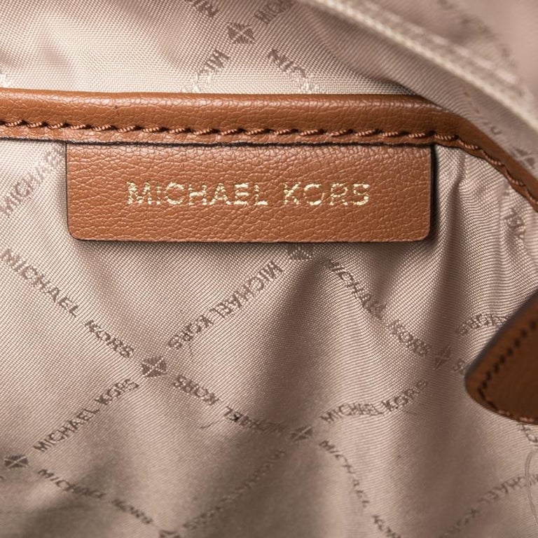 MICHAEL Michael Kors Signature Coated Canvas And Leather Large Emmy  Backpack For Sale at 1stDibs