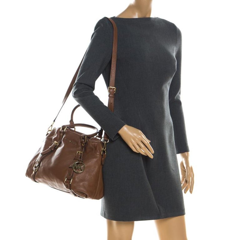 MICHAEL Michael Kors Tan Leather Bedford Satchel For Sale at 1stDibs