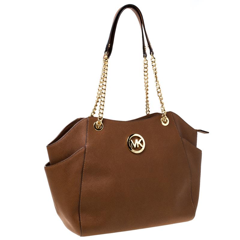 michael kors tan leather bag