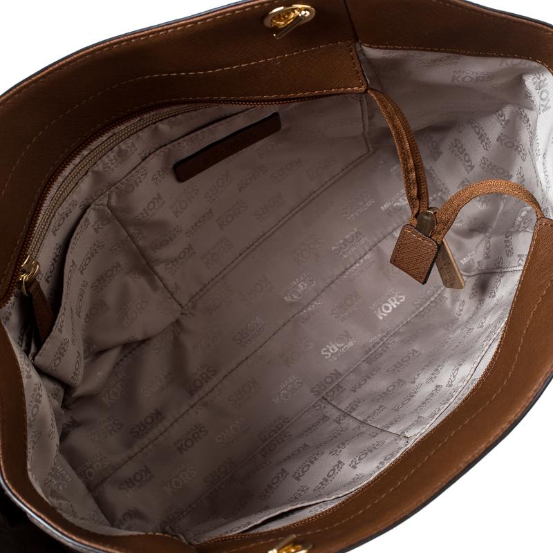 MICHAEL Michael Kors Tan Leather Jet Set Chain Shoulder Bag 1