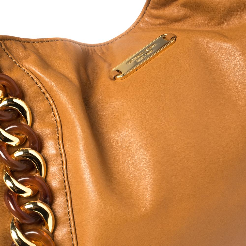 MICHAEL Michael Kors Tan Leather Large ID Chain Hobo 1