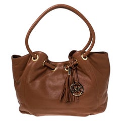 MICHAEL Michael Kors Tan Leather Ring Tassel Tote