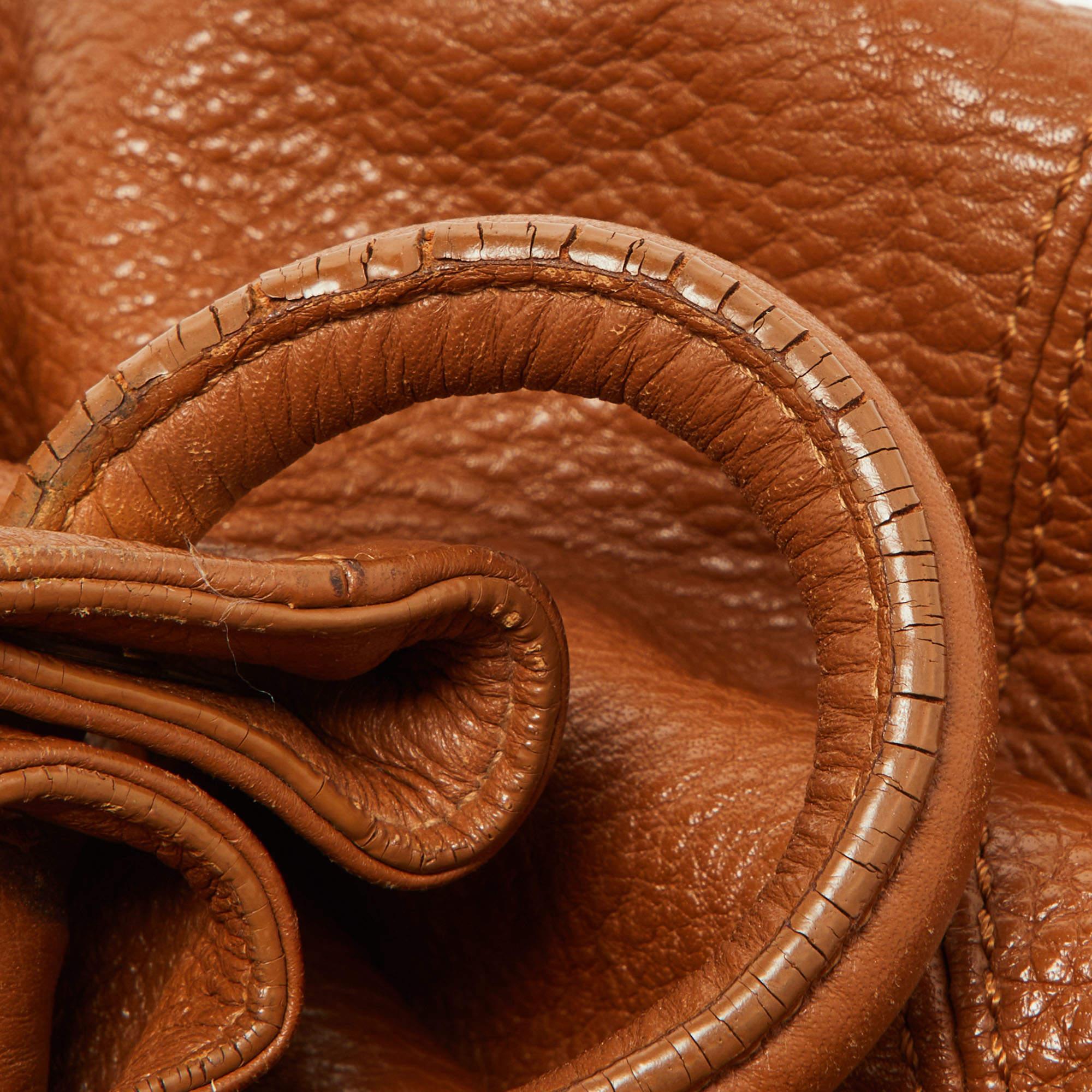 MICHAEL Michael Kors Tan Leather Tassel Hobo For Sale 3