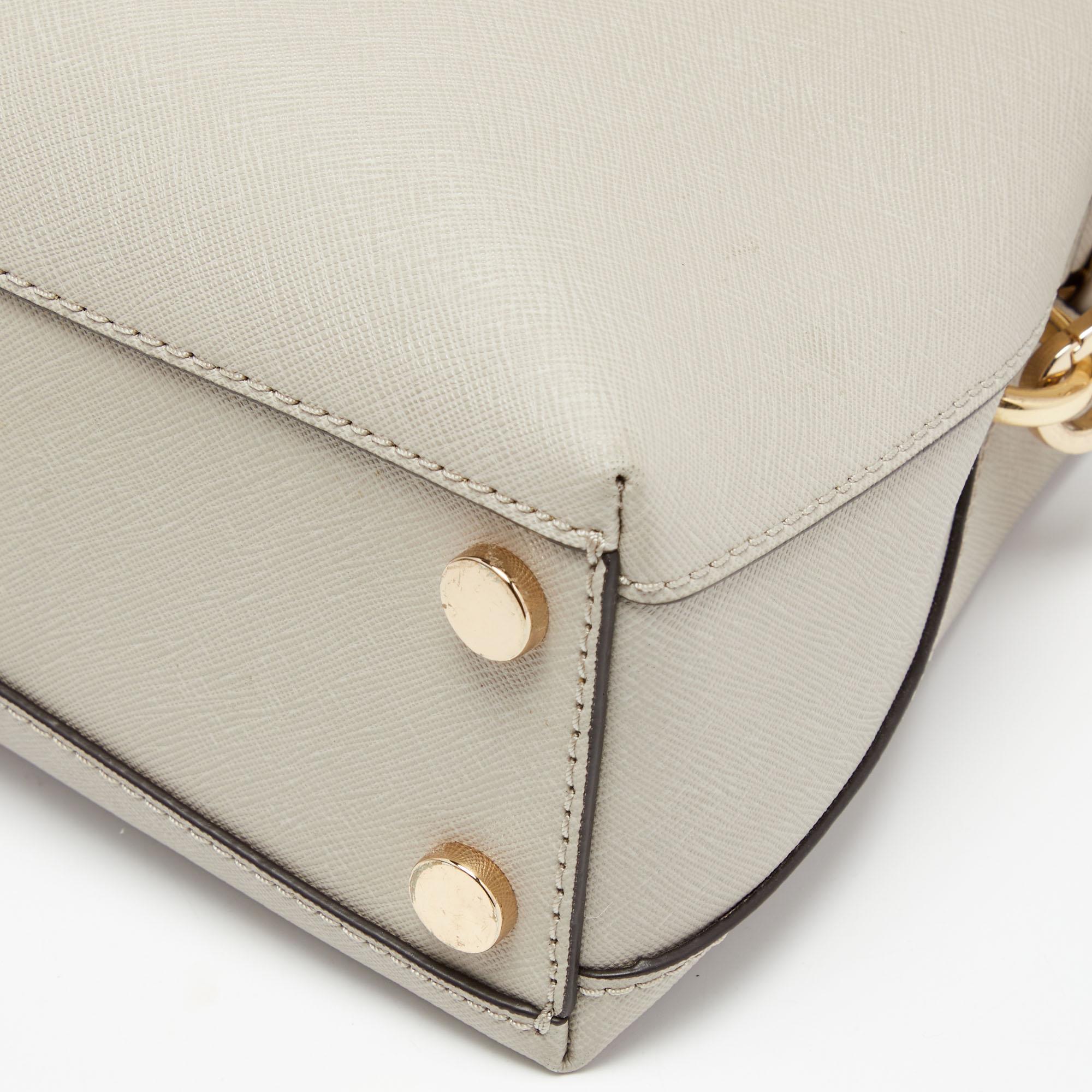 MICHAEL Michael Kors Taupe Leather Small Portia Top Handle Bag 2