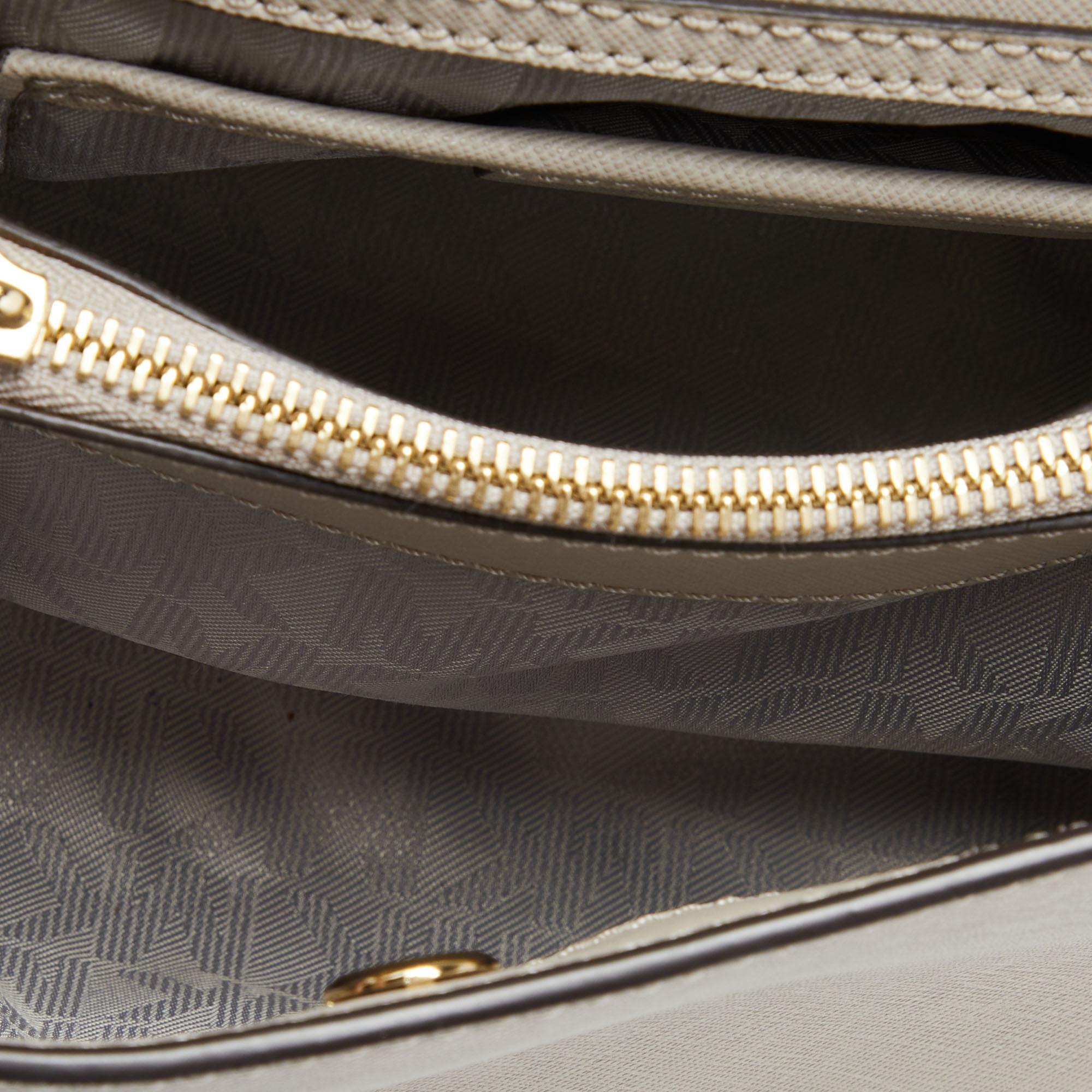 MICHAEL Michael Kors Taupe Leather Small Portia Top Handle Bag 1