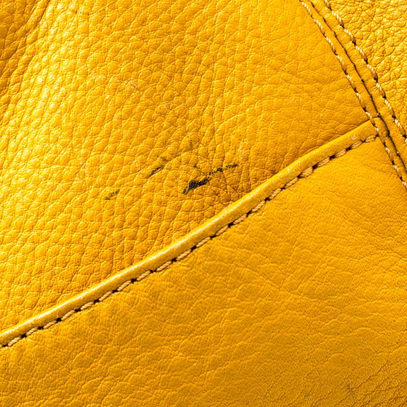 Michael Michael Kors Yellow Leather Drawstring Shoulder Bag 1