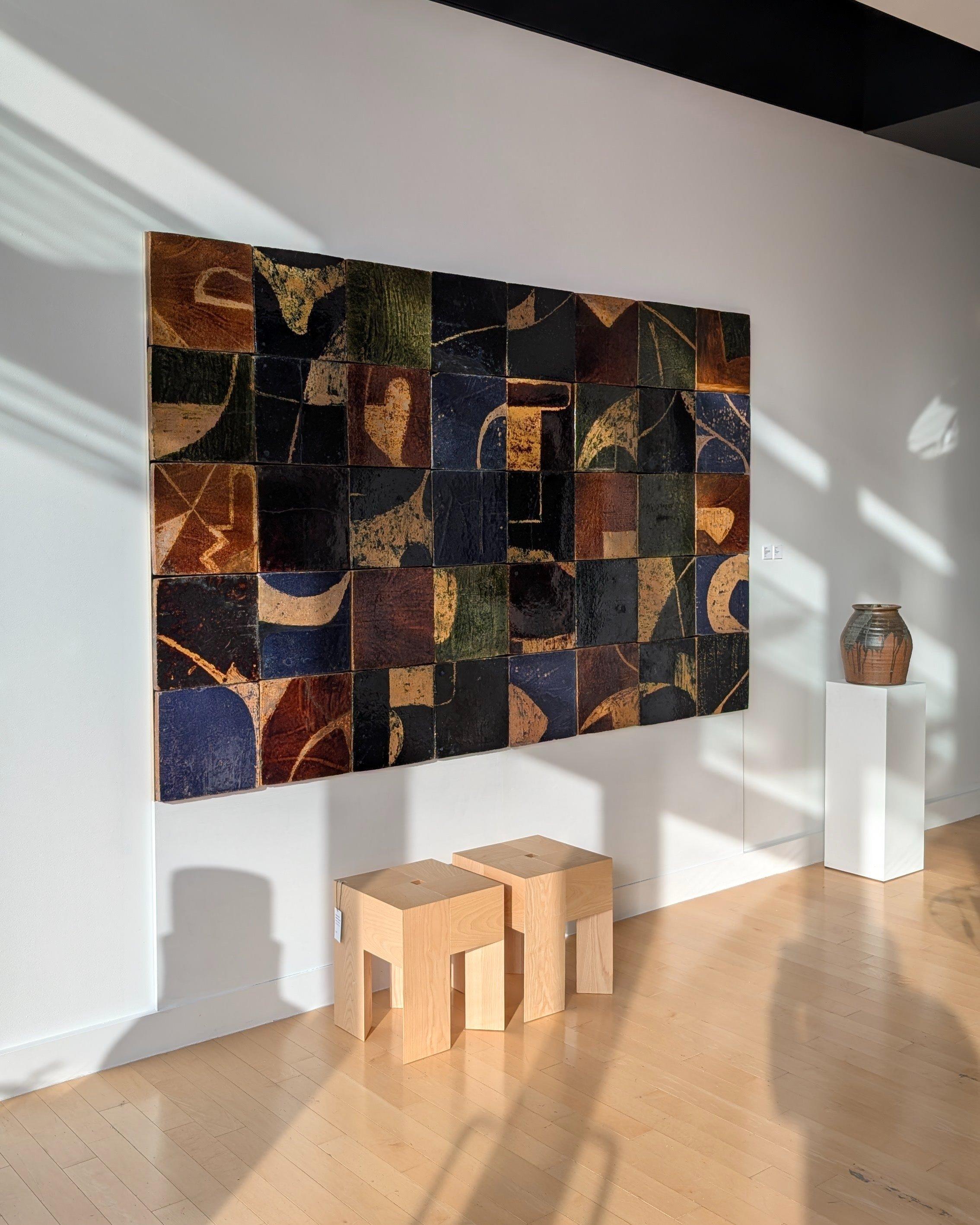 Ceramic Mural - Abstract Sculpture by Michael 