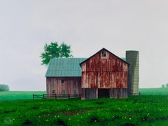 "Amish Barn" (2024) By Michael Miller, Original Realist Landscape Oil Painting