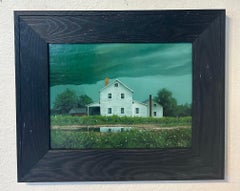 "Amish House Before the Storm" (2024) By Michael Miller, Original Oil Painting