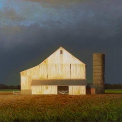 "Barn in the Golden Hour" (2024) By Michael Miller, Original Oil Painting