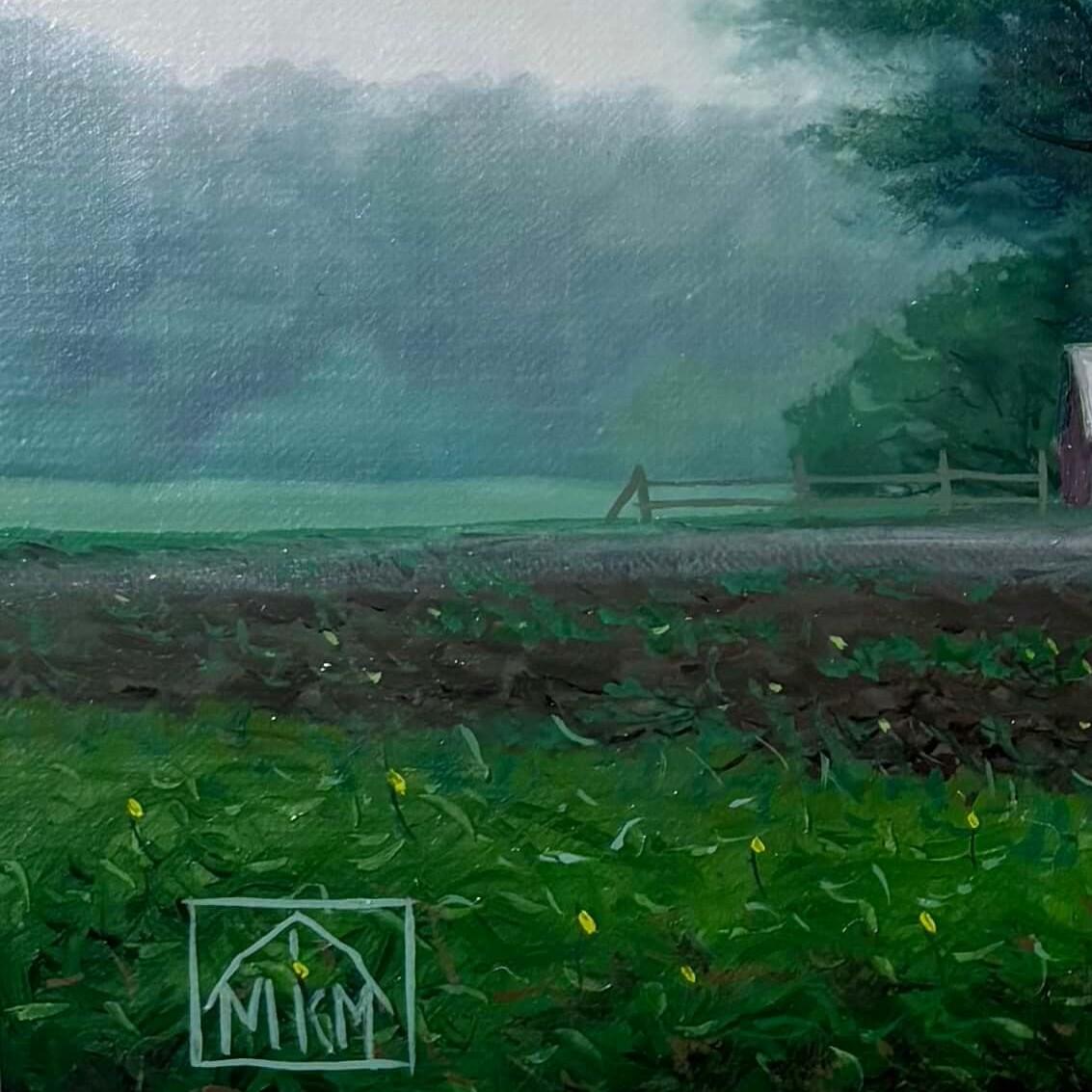 Barn in the Rain