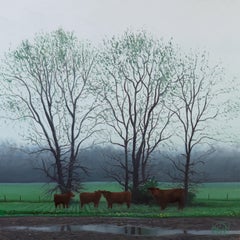 „Rainy Day“ (2024) von Michael Miller, Original Landschaftsgemälde, Ölgemälde