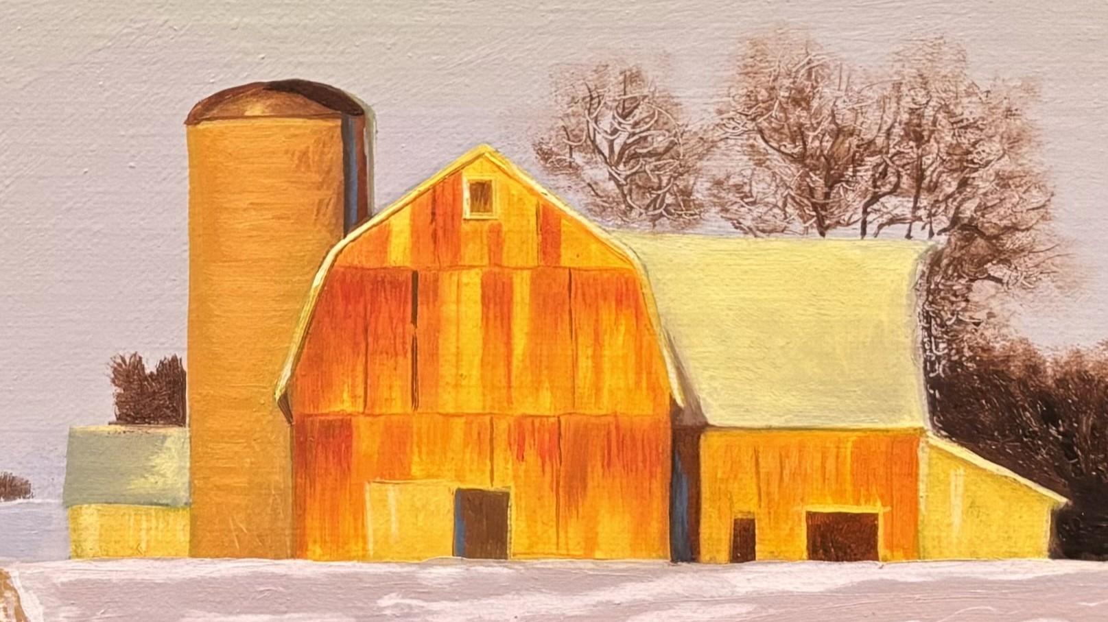 « Winter Morning » (2024) par Michael Miller, peinture à l'huile de paysage du Midwestern en vente 7