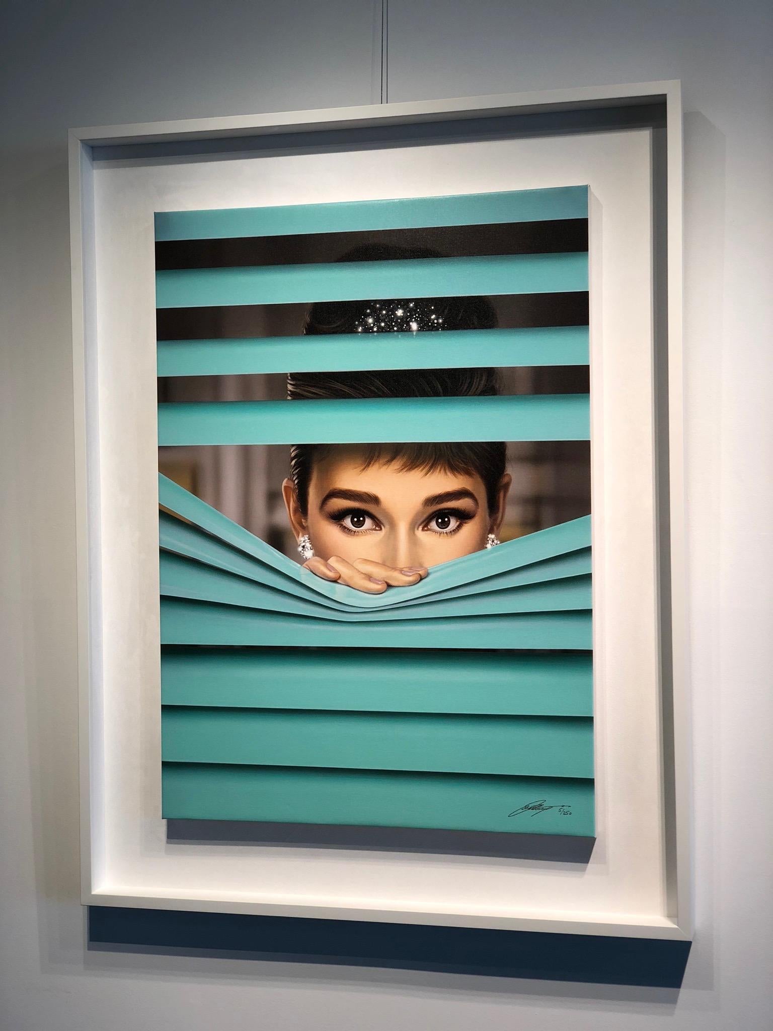 Audrey Tiffany Blue 2 - Contemporary Painting by Michael Moebius