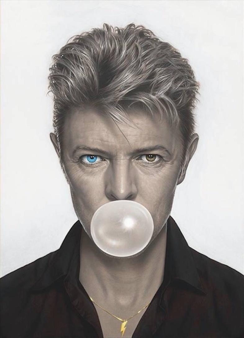 Michael Moebius Portrait Print - Aladdin Sane (Bowie Bubblegum)