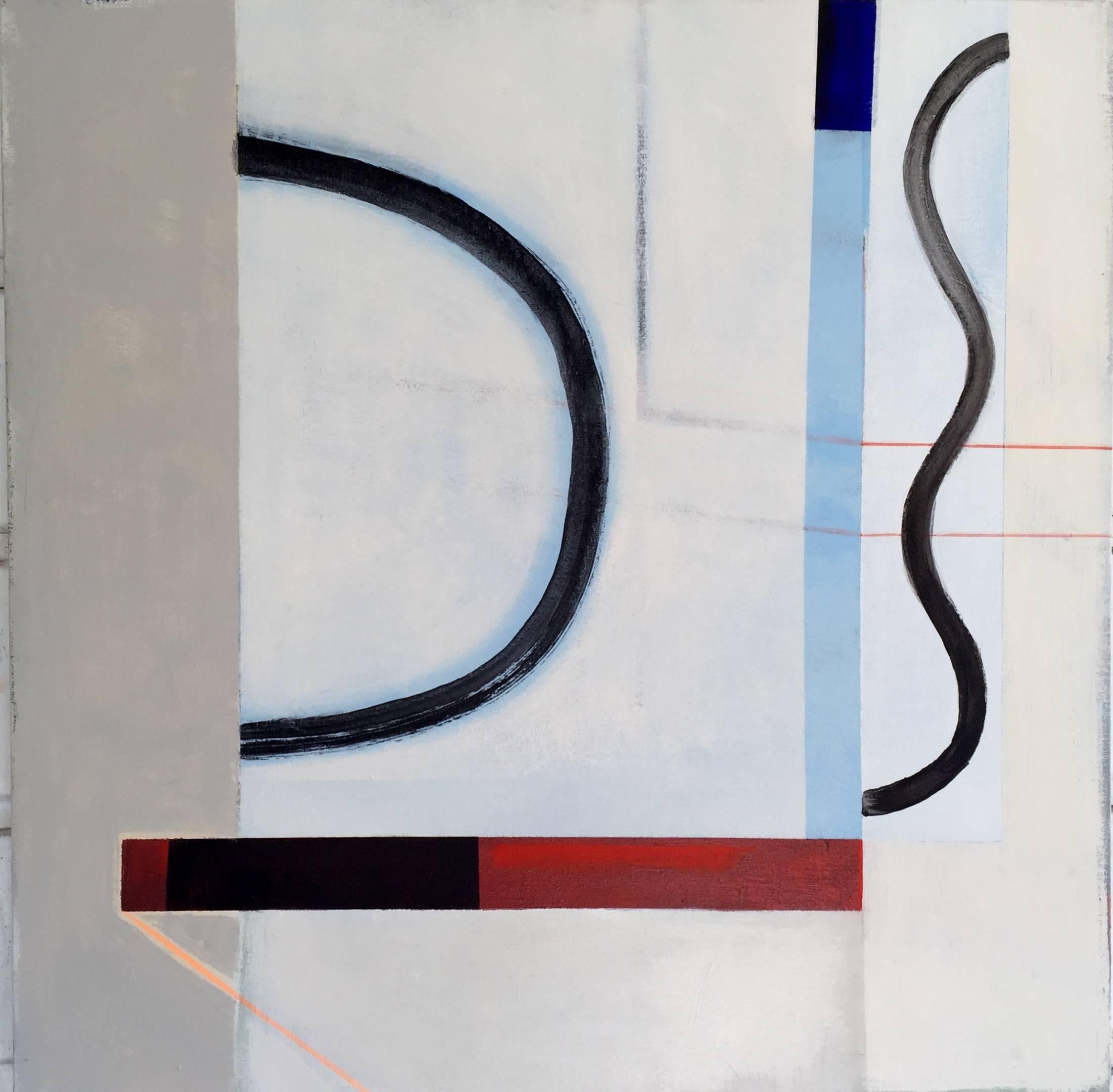 Michael Moon Abstract Painting – Baby Blues Zeitgenössische abstrakte Originalgemälde Pathways #11