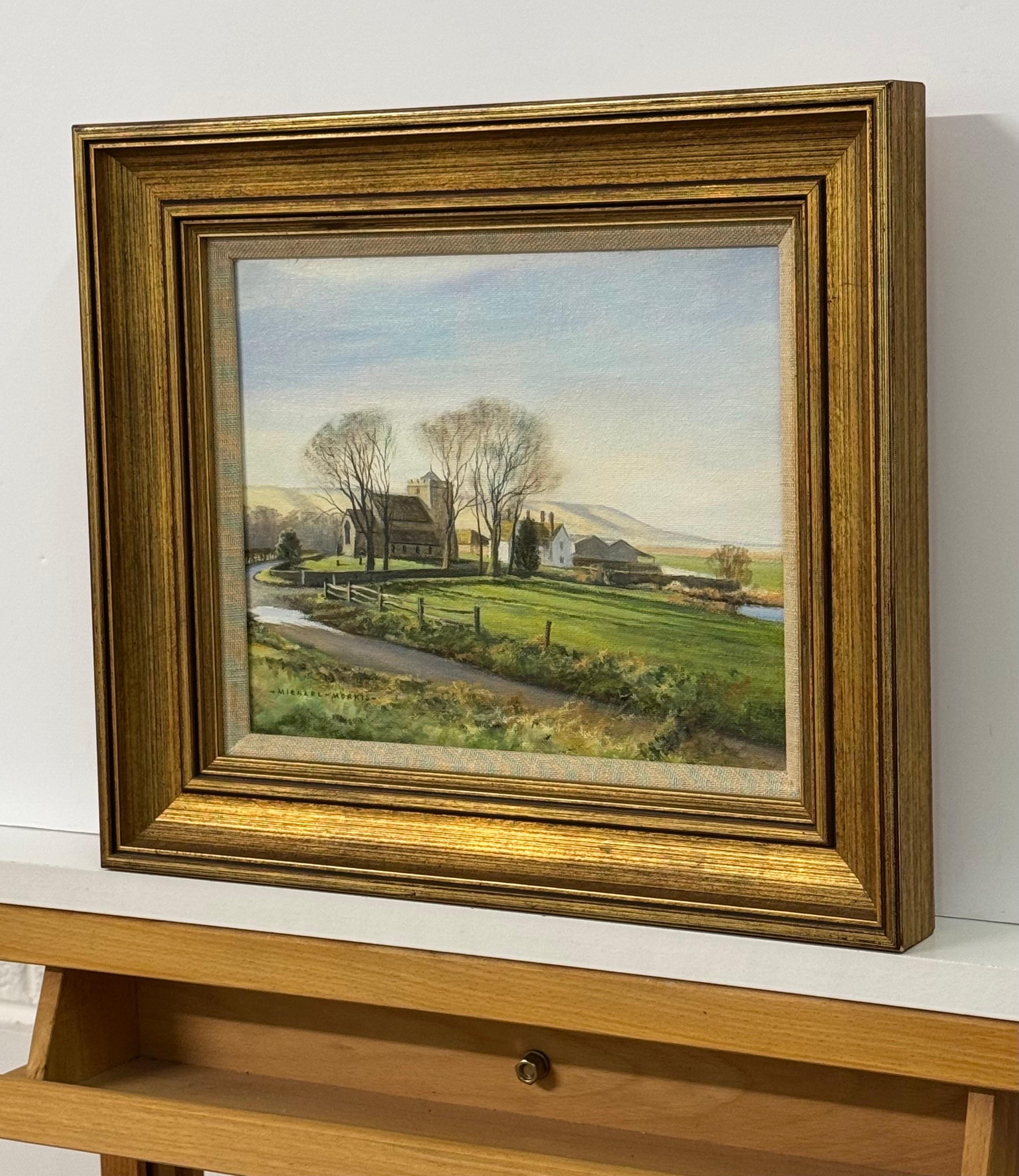 Paisaje rural, iglesia, casitas, carretera sinuosa, luz suave, encanto intemporal en venta 3