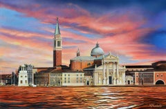 San Giorgio Maggiore, Gemälde, Acryl auf Leinwand