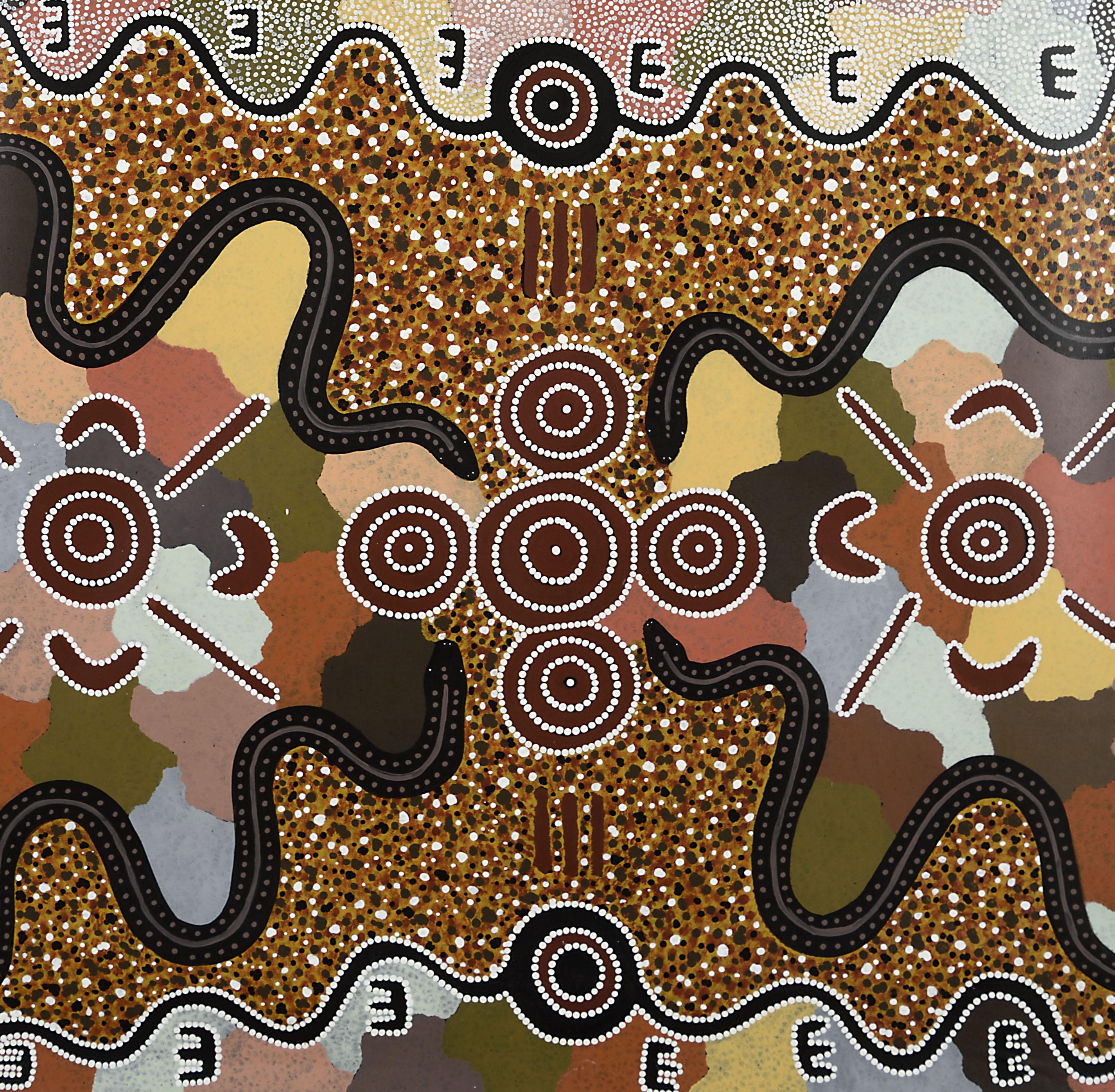 Aboriginal Painting by Michael Nelson Tjakamarra For Sale 1