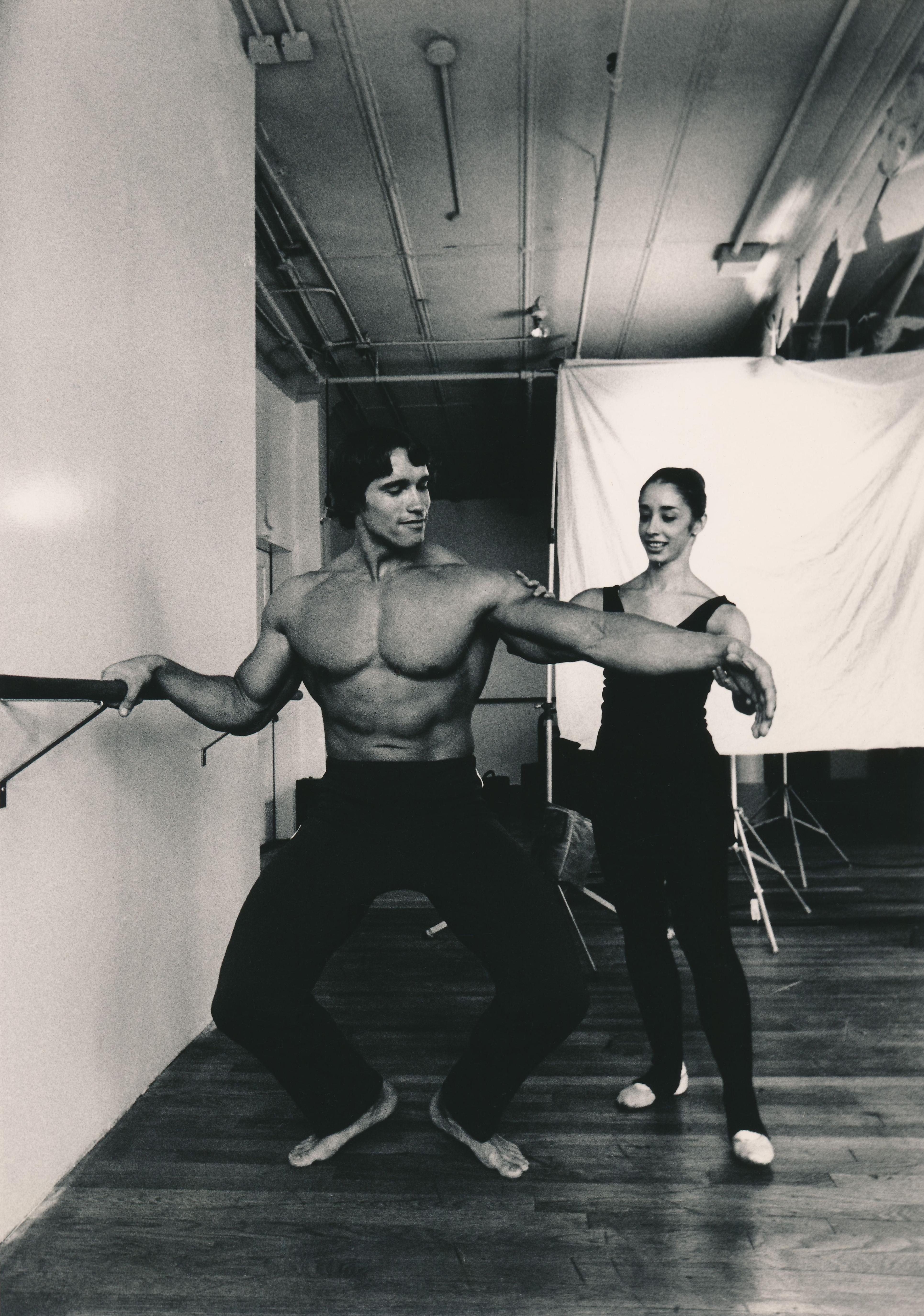 Michael Norcia Portrait Photograph - Arnold Schwarzenegger: Bodybuilding Ballerina Fine Art Print