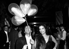 Vintage Bianca Jagger and Steve Rubell Holding Balloons at Studio 54 Fine Art Print