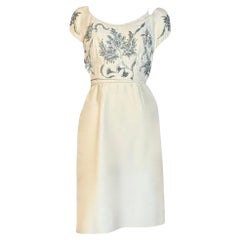 Michael Novarese Beaded Silk Two-Piece Cocktail Dress Ensemble, Circa 1960