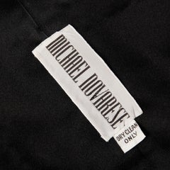 Michael Novarese Vintage 1970s Black Silk Satin Evening Jacket with Ruffle