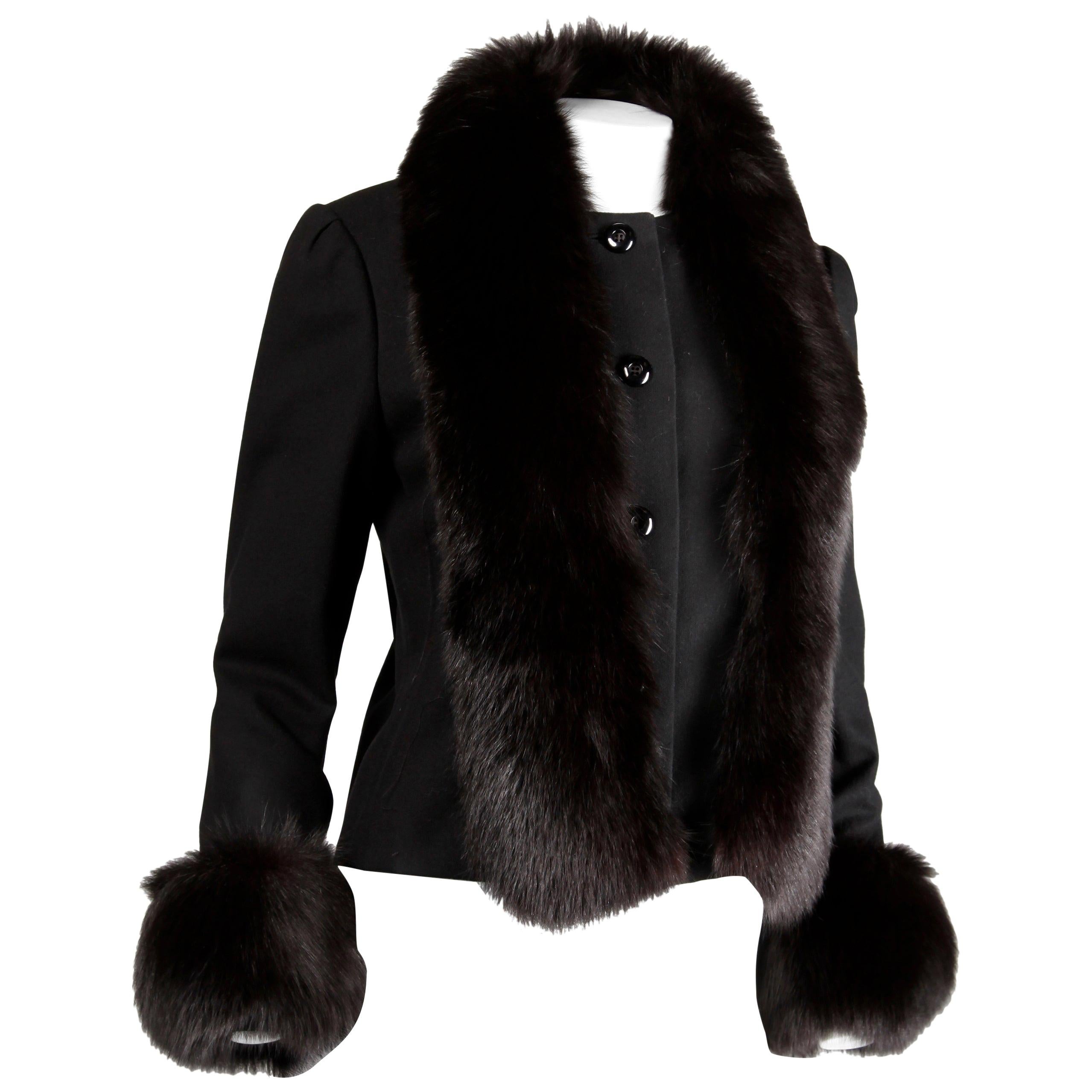 Michael Novarese Vintage Fox Fur Jacket, 1970s  For Sale