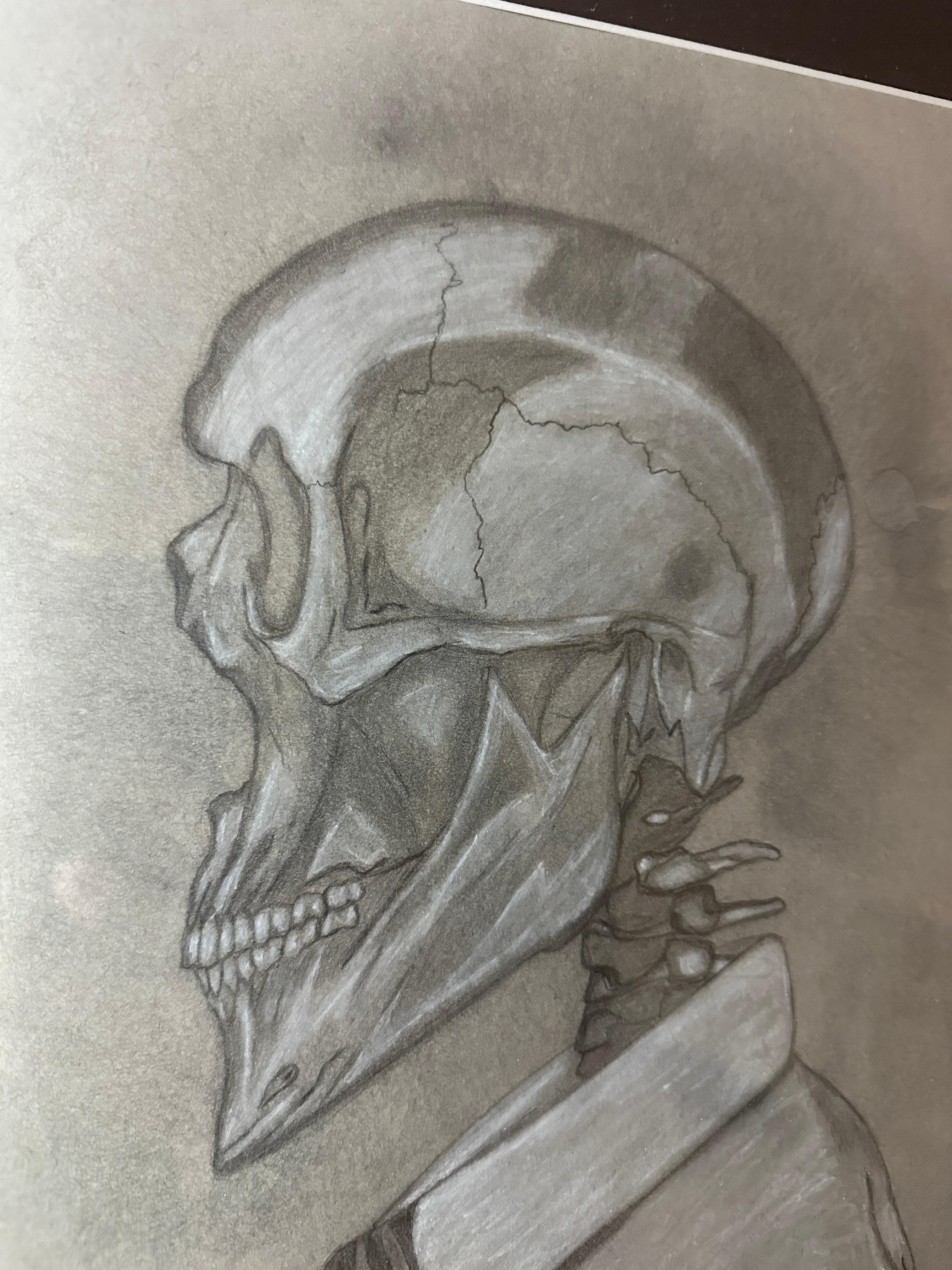 Michael Oates – Memento Mori-Graphit und Kohle auf Papier 2021 (21. Jahrhundert und zeitgenössisch) im Angebot