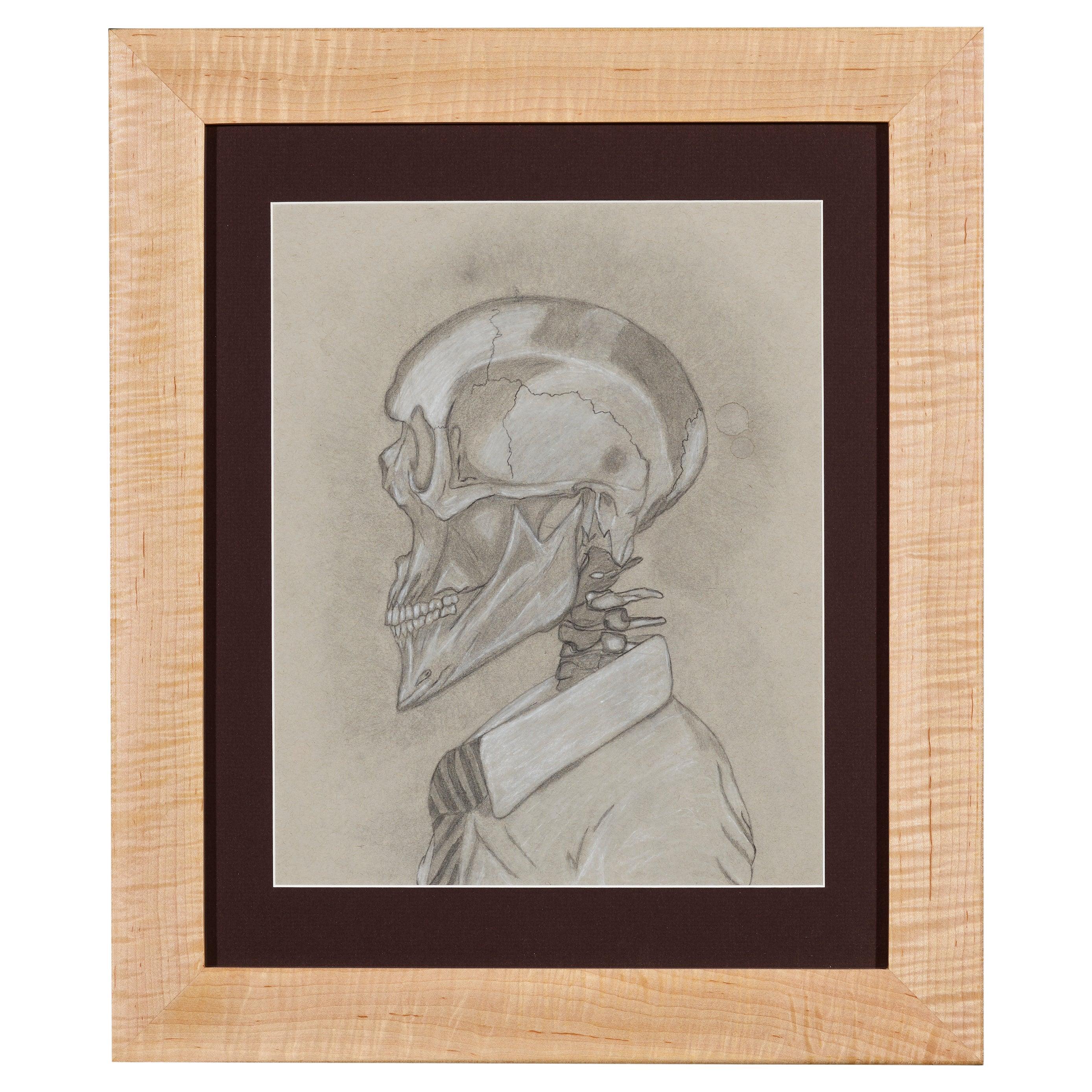 Michael Oates - Memento Mori grafite e carboncino su carta 2021