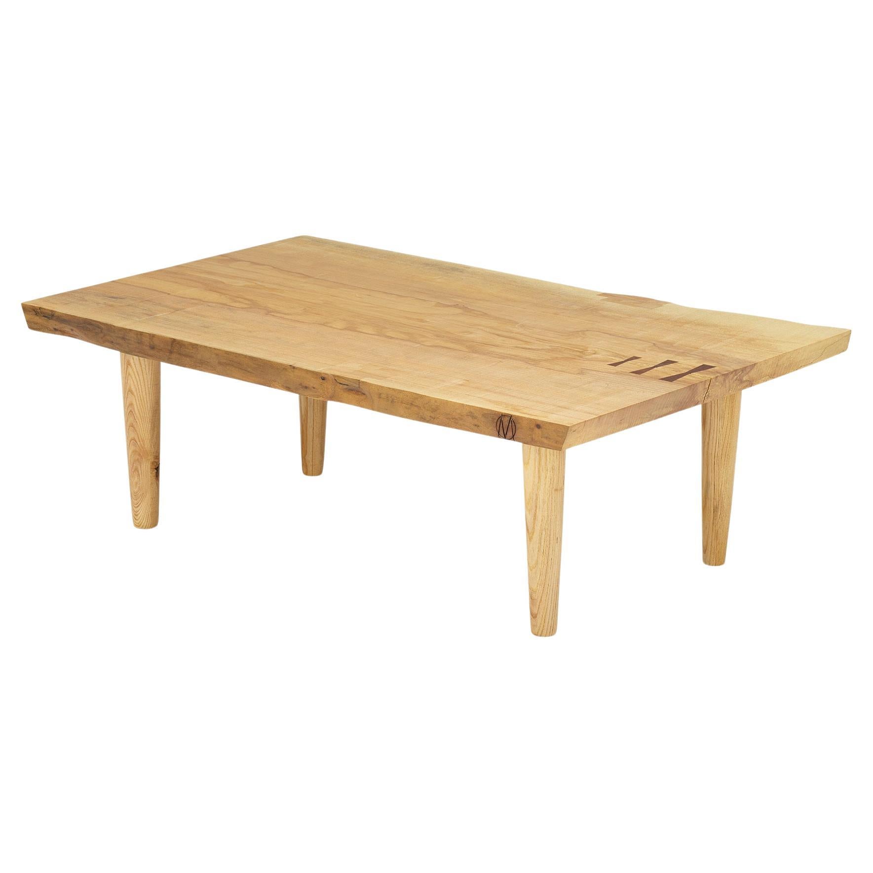 Michael Oates - New Hope Ash Slab Coffee Table For Sale