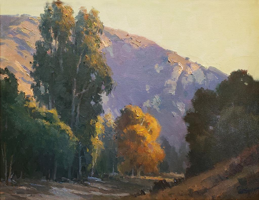 Por la curva; Laguna Canyon - Painting de Michael Obermeyer