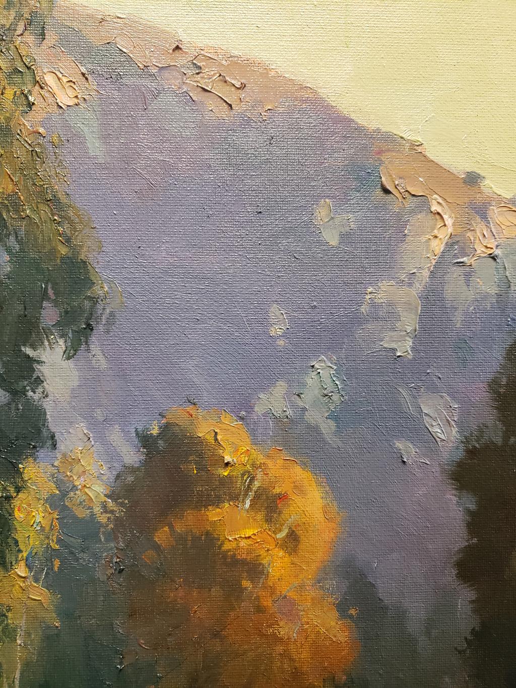 Por la curva; Laguna Canyon - Painting Realista de Michael Obermeyer