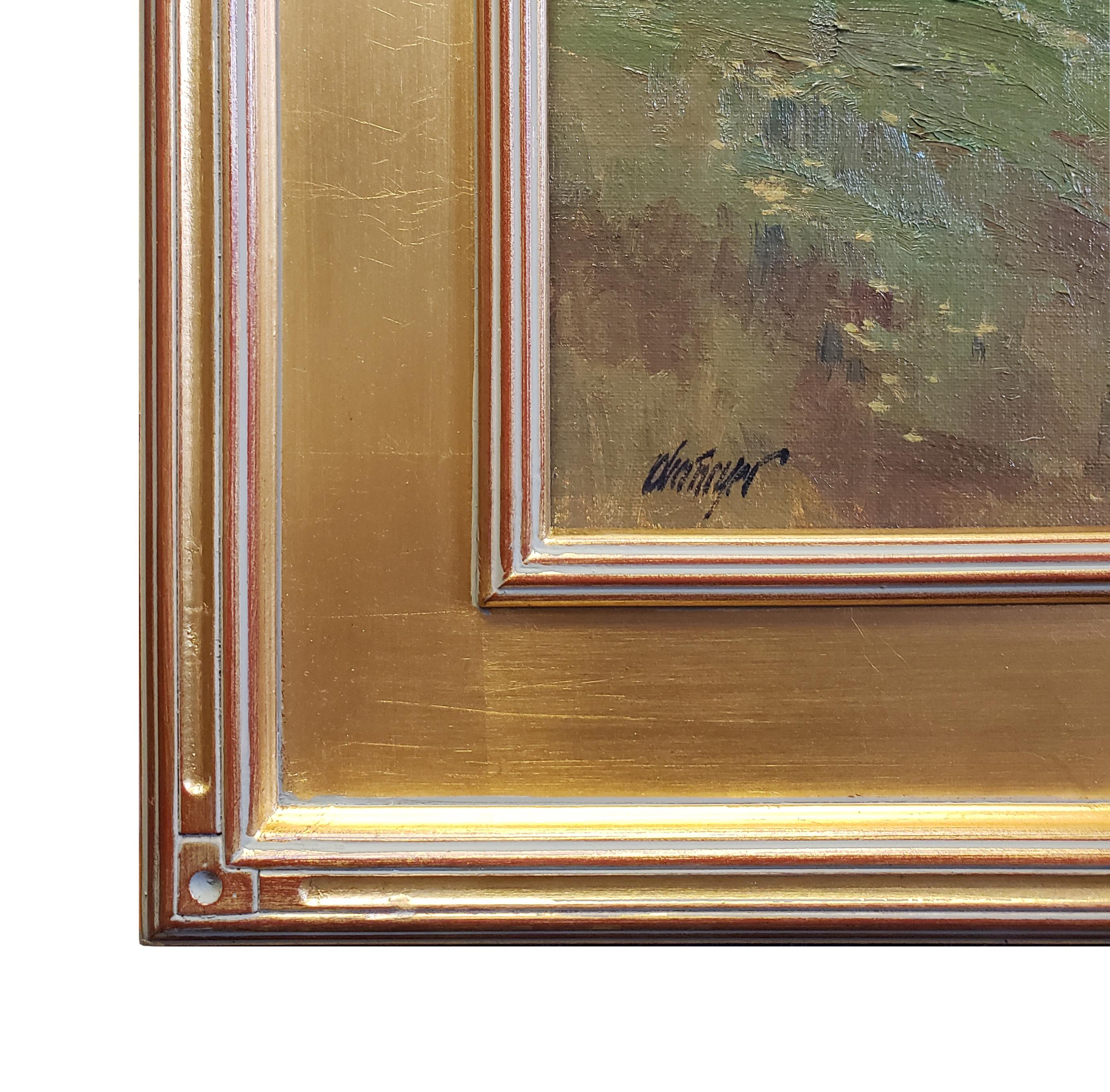 Hillside Vista (Braun), Landscape Painting, von Michael Obermeyer