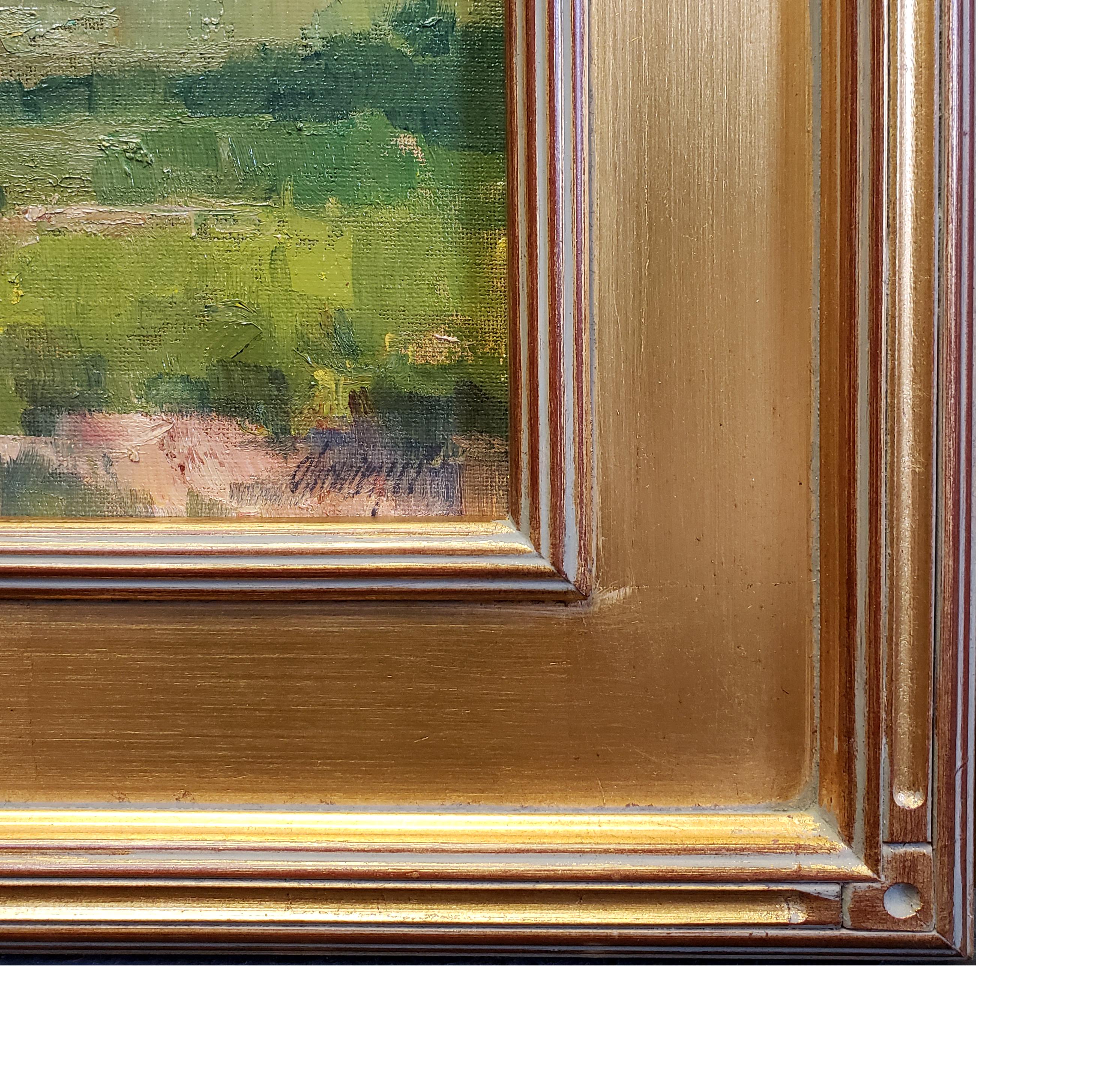 Fine 21st Century Impressionist Landscape Painting - Winter Ranches im Angebot 3