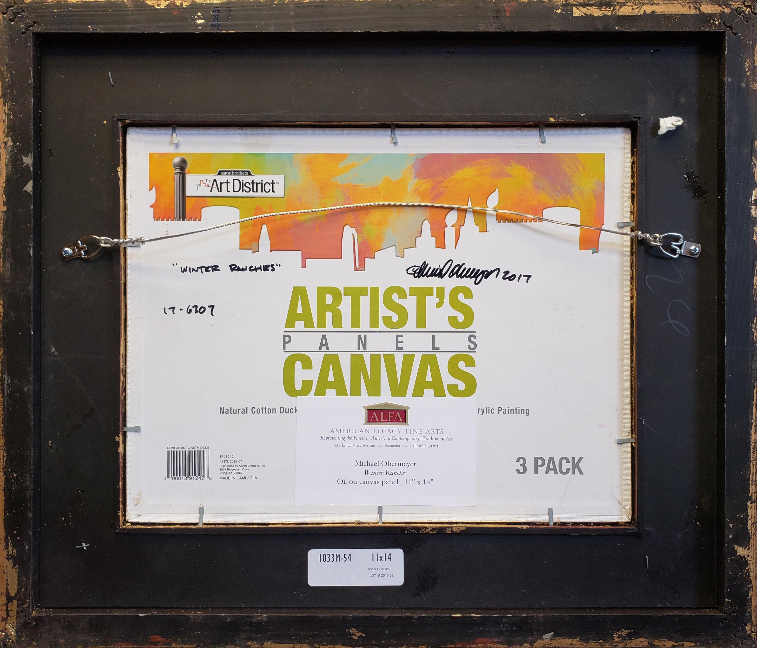 Fine 21st Century Impressionist Landscape Painting - Winter Ranches im Angebot 4