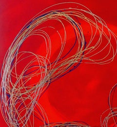 A Klimptian State of Mind, Abstract Painting, American Artist, Oil, Mixed Media