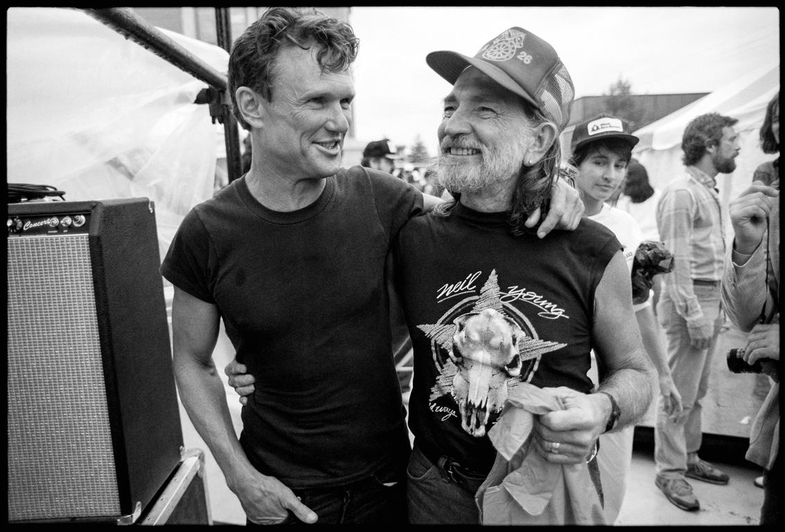Portrait Photograph Michael O
Brien - Kris Kristofferson et Willie Nelson, Farm Aid - Country Musicians, Concert