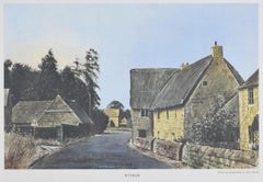 Wytham, Oxfordshire Oxford Almanac 1975 lithograph after Peter Brooke
